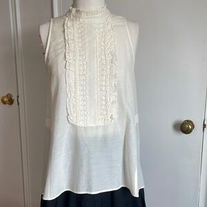 BCBGMaxAzria Pleat-Detail Sleeveless Blouse, XS